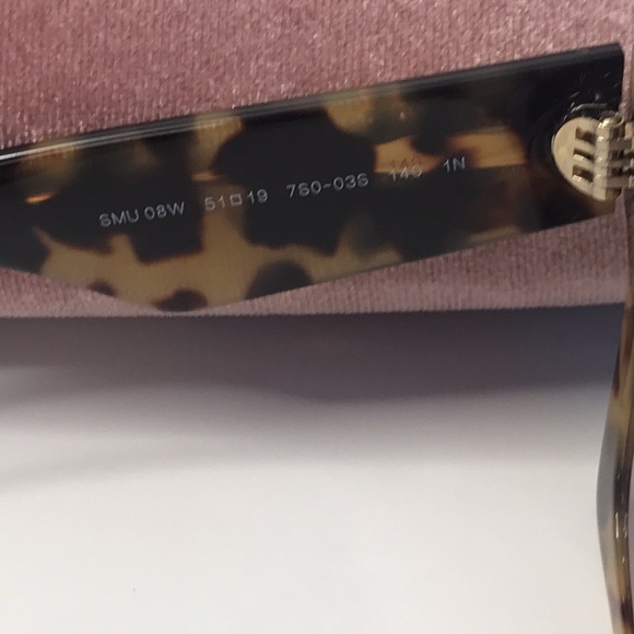 New MIU MIU MU 08WS Oversized Butterfly Light Violet/Light Havana Sunglasses - Picture 13 of 17